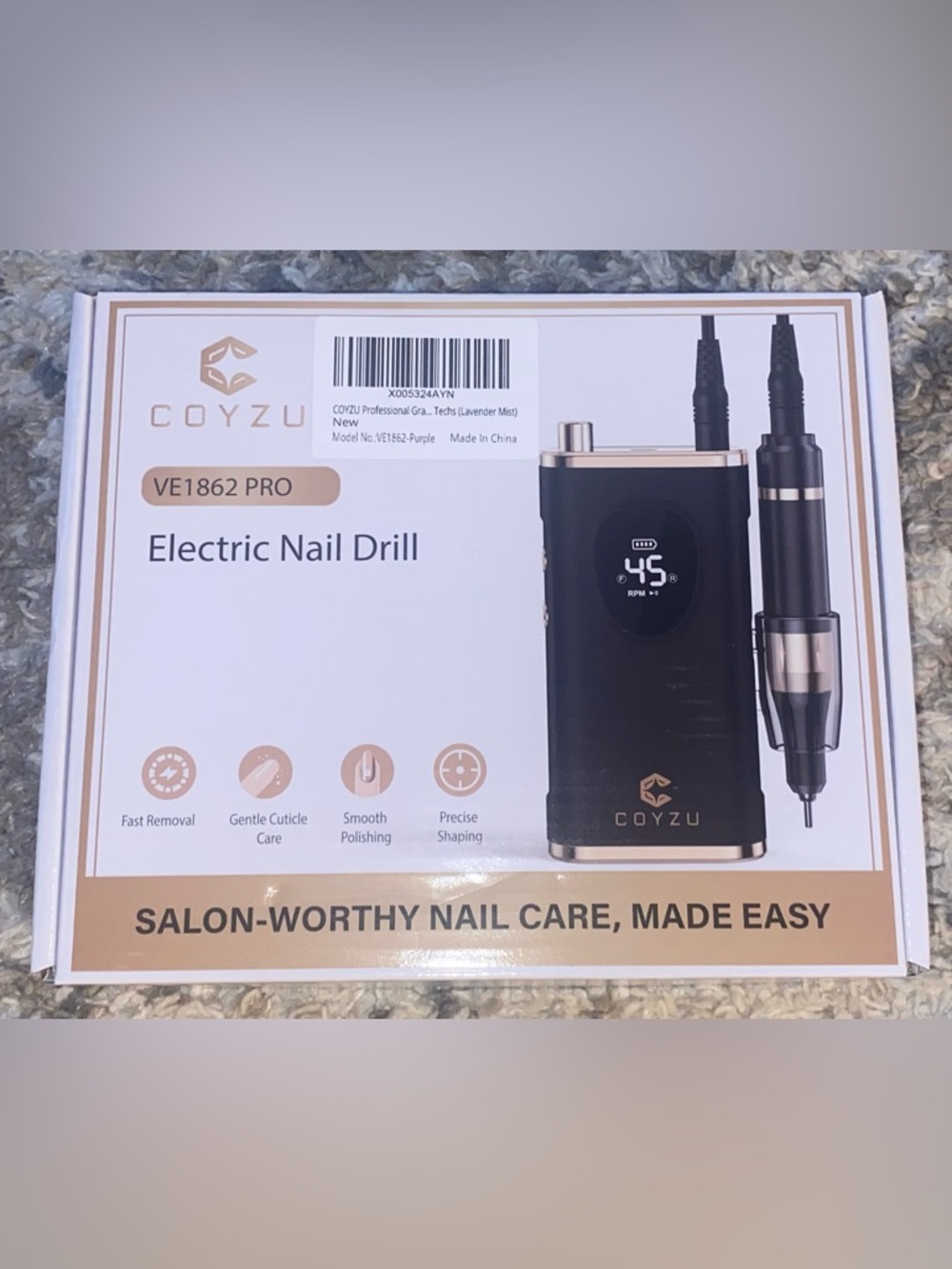 💜 NEW Rechargeable Cordless Professional Nail Drill E-File 45,000 RPM